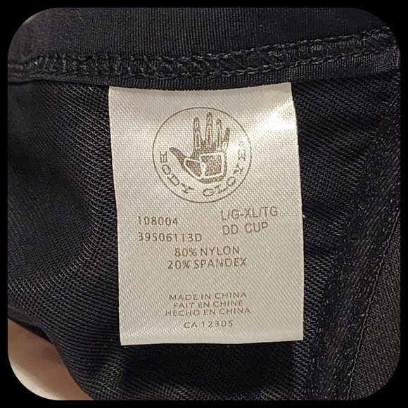 BODY GLOVE || Black Underwire DD Cup Bikini Top (SIZE L-XL) - Picture 5 of 5